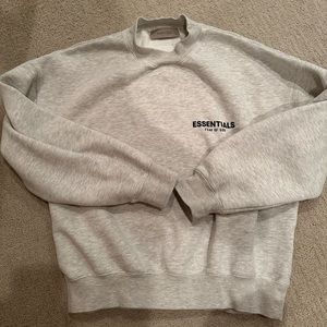 ESSENTIALS Crewneck Sweatshirt Light Oatmeal Color
